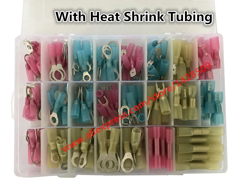 Buy 250 PCS insulated crimp terminals Heat Shrink