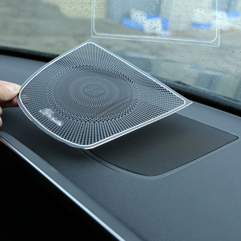 1pc Aluminum Burmester Design Dashboard Speaker CoverTrim Car Sticker For BMW X5 F15 X6 F16 Car Accessories 2014-UP