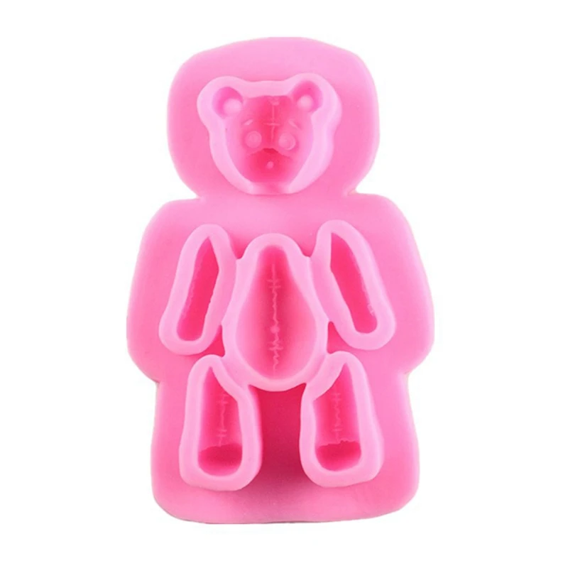 Hot Sale Creative Cute Bear Fondant Silicone Mold DIY Cake Mold Chocolate Fudge Tool Baking Utensils Two Colors