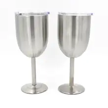 Двойной нержавеющая сталь красное вино стекло с крышкой 10 унций коктейльное Стекло Кубок производители Бар инструменты