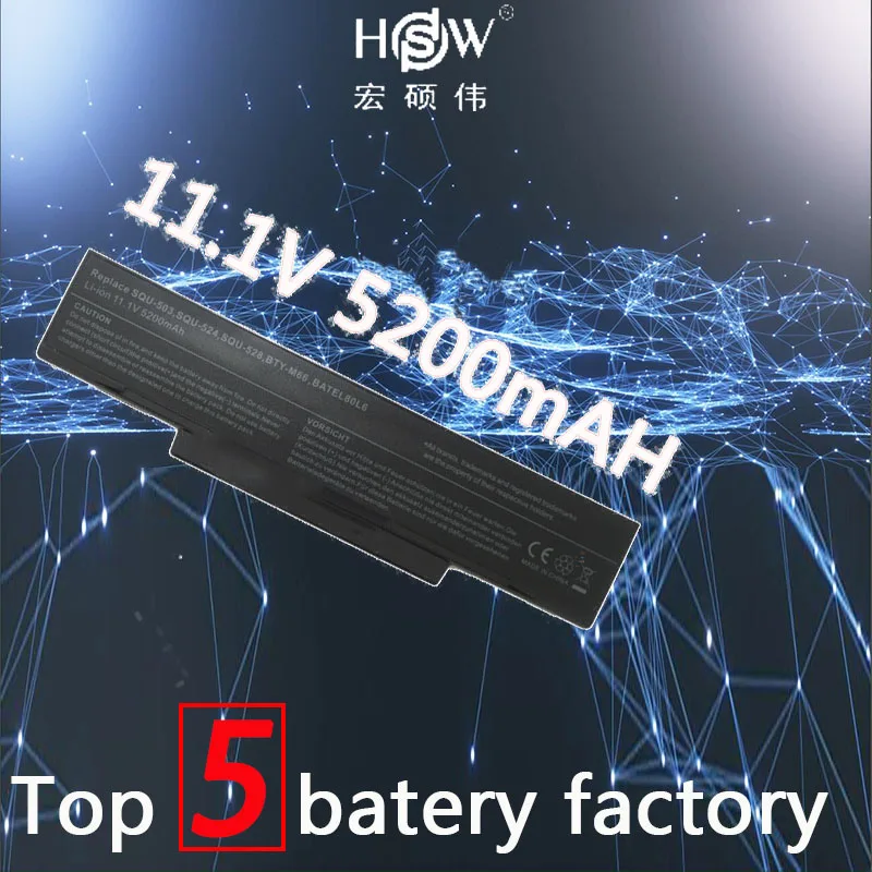 

5200MAH BATTERY For Aaus E500 EB500 M740BAT-6 M660BAT-6 M660NBAT-6 SQU-524 SQU-528 SQU-529 SQU-718 BTY-M66 BTY-M68 bateria akku