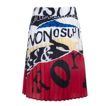 

Womens Floral Printed Short Pleated Retro Elastic High Waist Skirt Summer