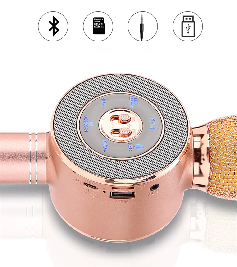 Микрофон для караоке buyincoin с USB портом беспроводной порт 3 5 мм стерео iPad телефона