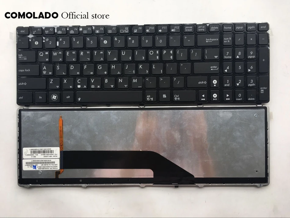 KR Korean keyboard For Asus K50 (K50AB K50AF K50C K50IJ K50IN K50ID) P50 K60 K61 K62 K70 K70IJ F90 X5D with Backlit KR Layout