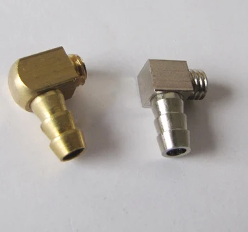 

6PCS/Lot M6 Copper Oil Spout 90 Degree Brass/Brass Plating Nozzle Nipple L-type Water Faucet/Tap for RC Boat/Aircraft Parts