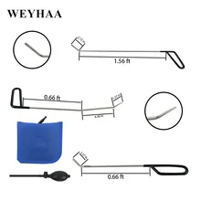 4PCS PDR Tool Kit - Perfect for Door Dings Hail Repair and Dent Removal Dent Repair Tool Set with pump wedge whdz 3pcs pdr rods hook wedge for door dings hail repair and dent removal automotive dent removal pdr hail repair b7 c5 c6