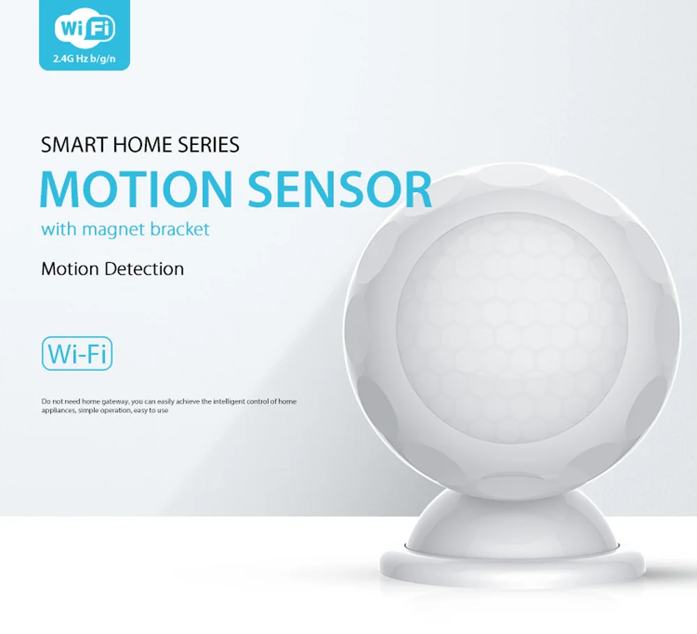 Wireless WiFi PIR Motion Detection Sensor Infrared Detector Battery Powered Tuya Smart Life APP Notification