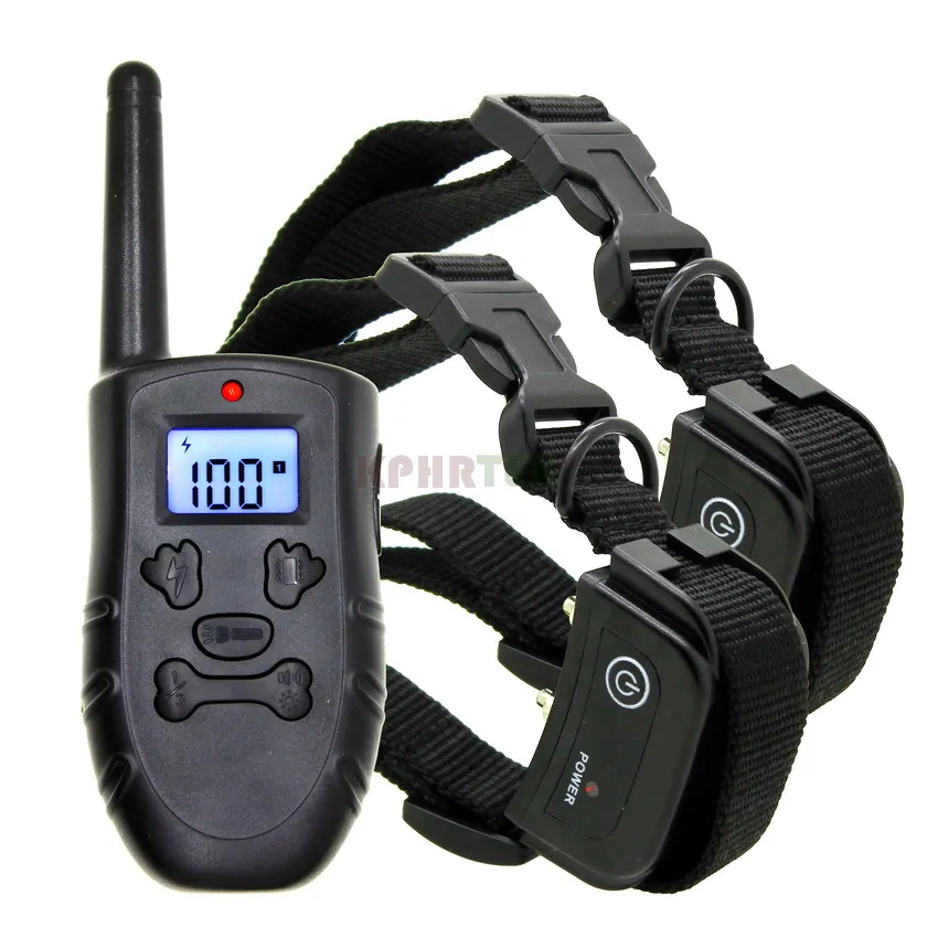 

IP67 Swimming waterproof Remote Pet Dog Training Electronic Collar Rechargeable 100 Levels Shock and Vibration KPHR H183DR