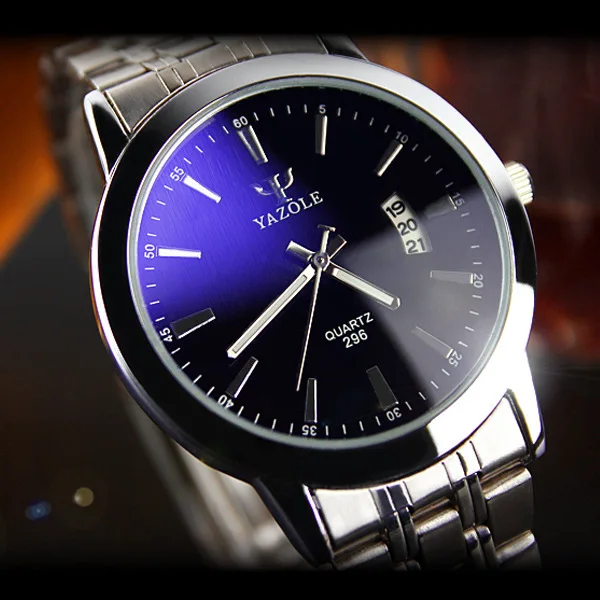 

YAZOLE Luxury Brand Full Stainless Steel Analog Display Date Men's Quartz Watch Business Watch Men Watch Relogio masculino