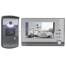 DIYSECUR 7 inch TFT Color LCD Display Video Door Phone Visual Intercom Doorbell Card Key Reader RFID LED Night Vision Camera