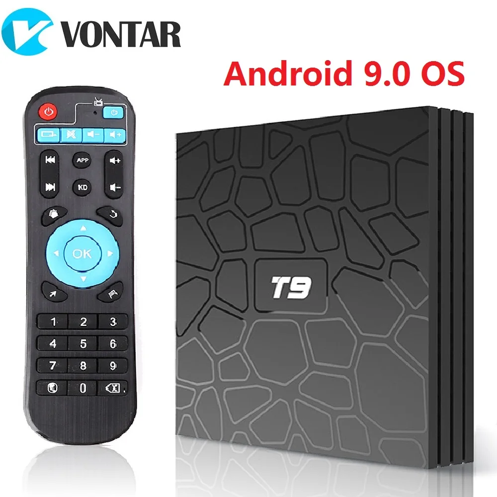  VONTAR T9 Android TV Box Android 9.0 4GB 32GB 64GB Smart TV Rockchip 1080P H.265 4K GooglePlay 2GB 