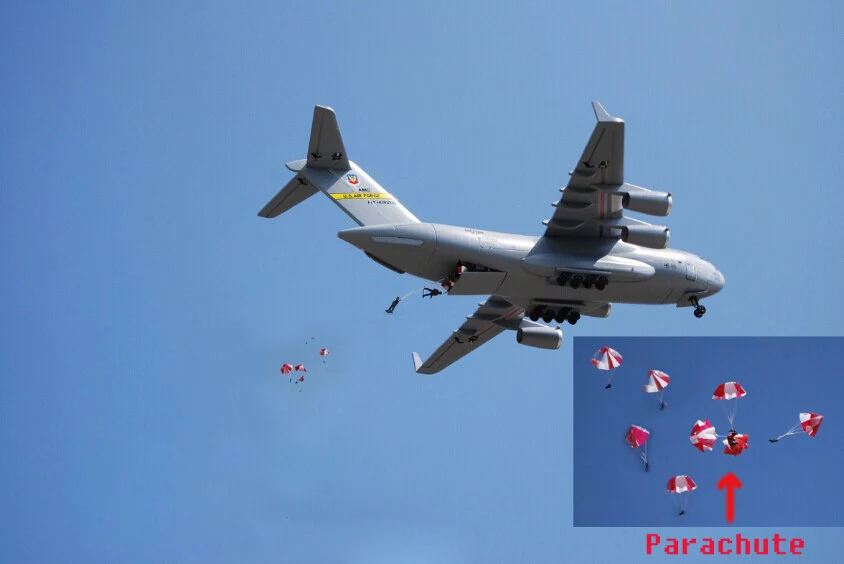 Радиоуправляемый самолет C17 AirBUS военный Aieliner 2 4G 7 канальный пульт дистанционного