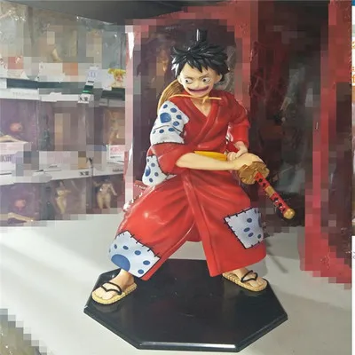 Аниме one piece Monkey D Luffy кимоно самурайский вер. ПВХ Фигурки коллекционные модели игрушки