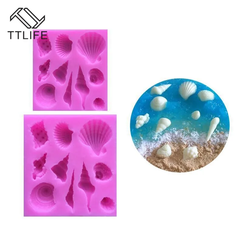 

TTLIFE Conch Shell Silicone Mold Fondant Cake Pastry Decorating Tools Chocolate Confeitaria Baking Mould Dessert Cookie Template