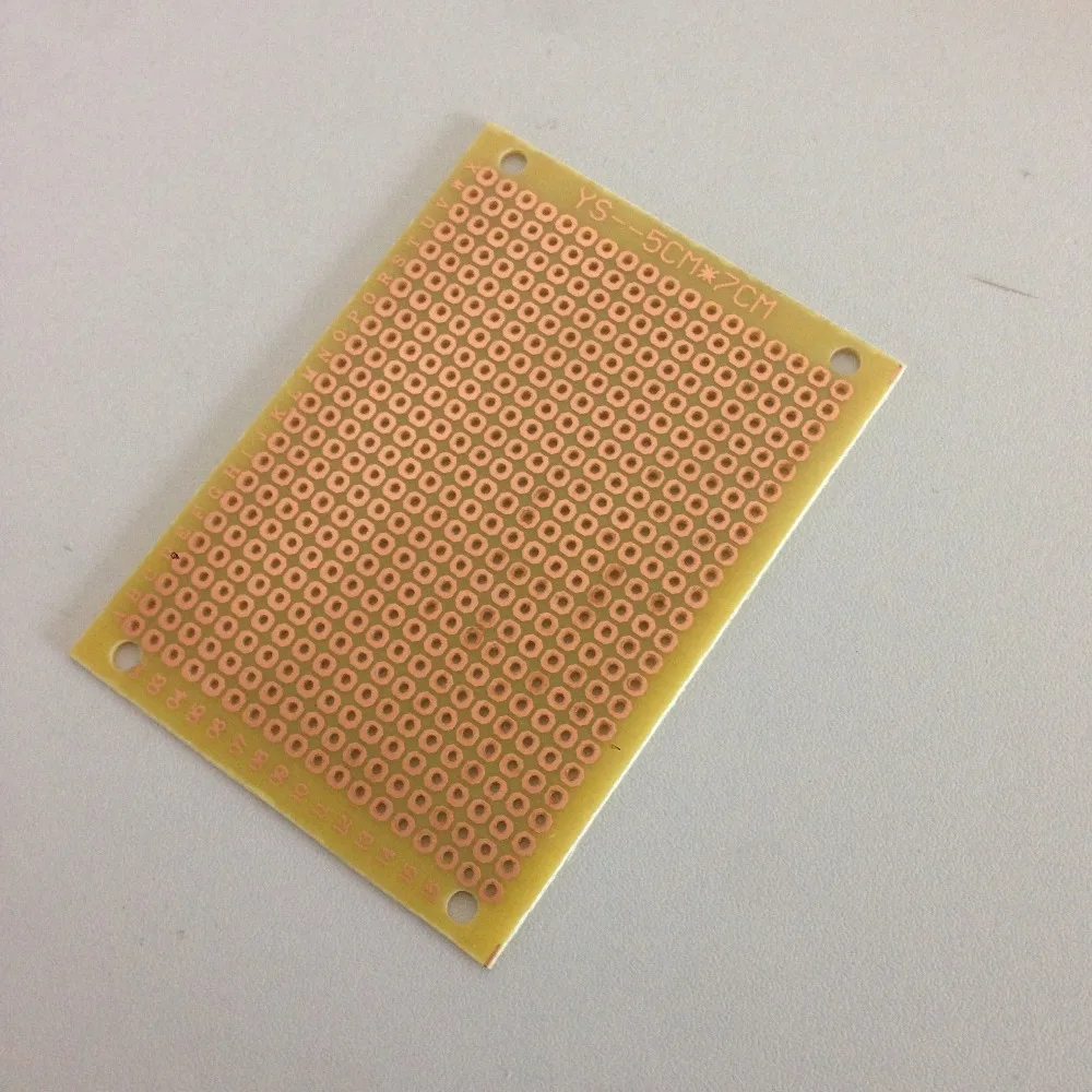 

10 Pcs FR-4 Single-sided DIY Prototype PCB Board Breadboard 5cmx7cm Free Shipping