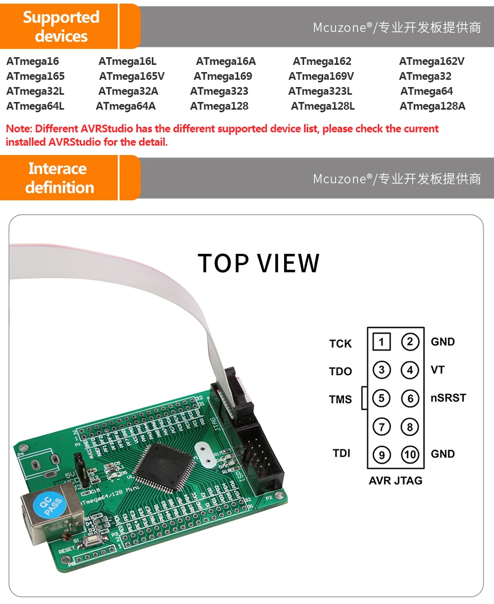 USB AVR JTAG эмулятор льда бесплатно ATMEGA16 мини печатная плата(1 шт. в заказе) JTAGICE mega169 mega128 mega64 atmega32a