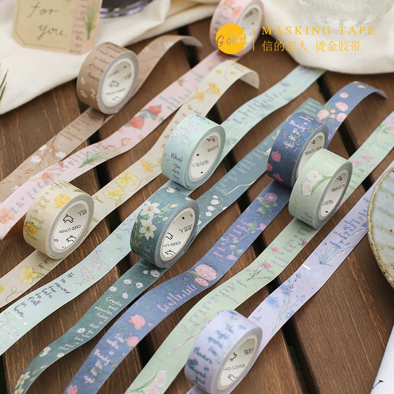 

8PCS/LOT roof Garden gilding series special Ink album diary stickers DIY paper decoration tape masking tape washi tape