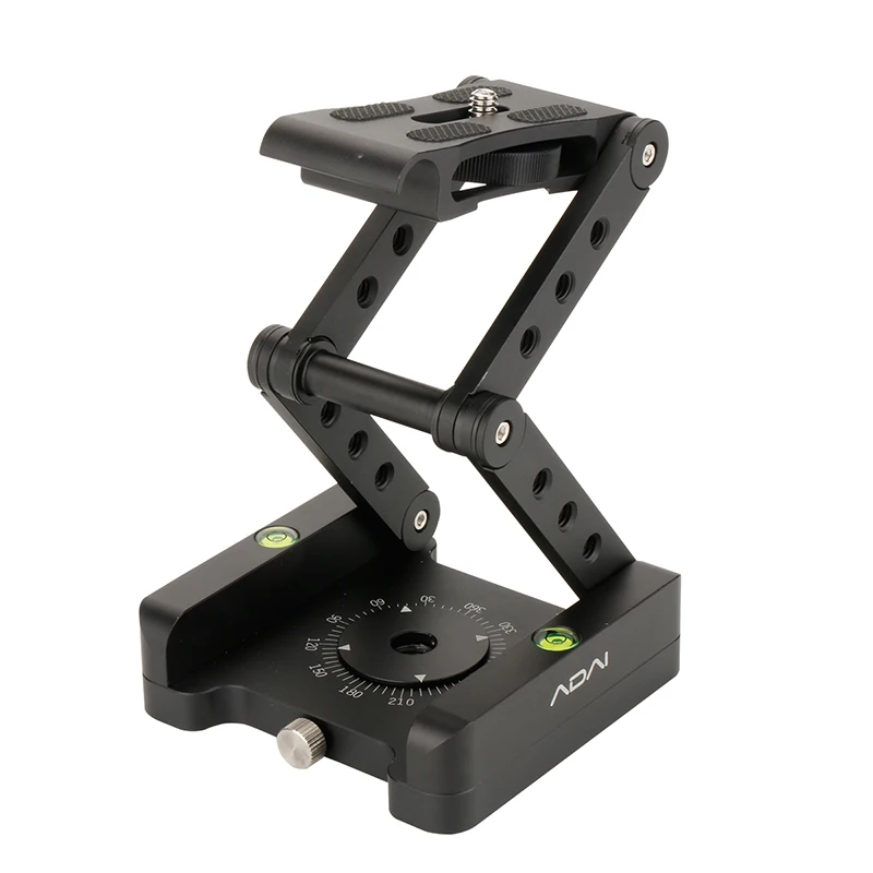 

ADAI 360 Folding Z Flex Tilt Pan Head Tripod Ballhead Quick Release Aluminum Plate Camera Stand for Nikon Canon DSLRs Sliders