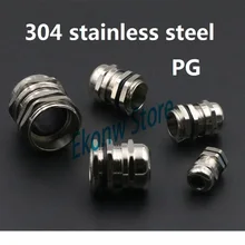 PG7-PG36 304 из нержавеющей стали Водонепроницаемые кабельные сальники соединения IP68 Кабельный разъем для 3-55 мм кабеля