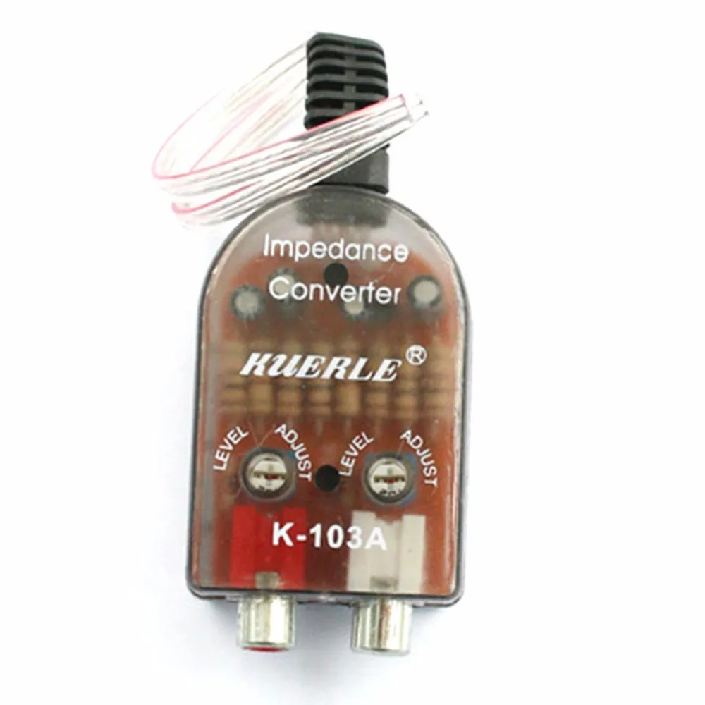 

Auto Car Stereo Level Converter High to Low Impedance Audio Converter High VF to Low VF Car Speaker Output to RCA Output Adapter