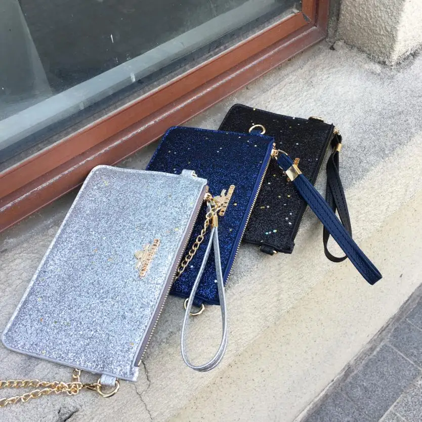 

Molave bag Shoulder Bag high quality new Girls Fashion Solid Color Sequins Chain Messenger Clutch shoulder bag women 2019feb10