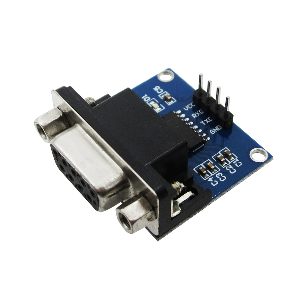 

1pcs/lot MAX3232 RS232 to TTL Serial Port Converter Module DB9 Connector MAX232