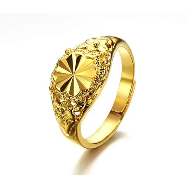 Dubai gold jewelry, 18 k gold pattern carved fashion classic women's