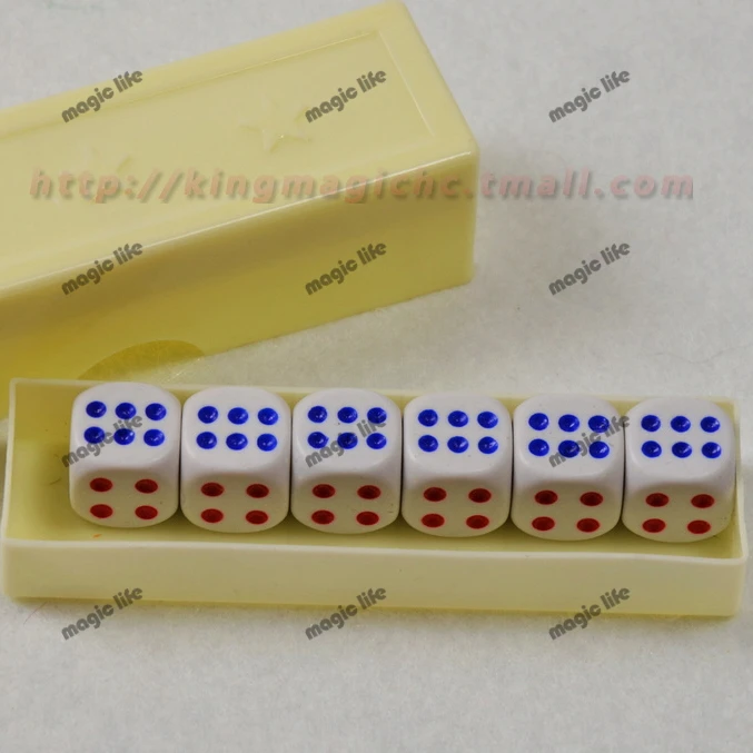

Prediction Dices normal dice six dice prediction box 6 die flash change changing effect close up magic magic props