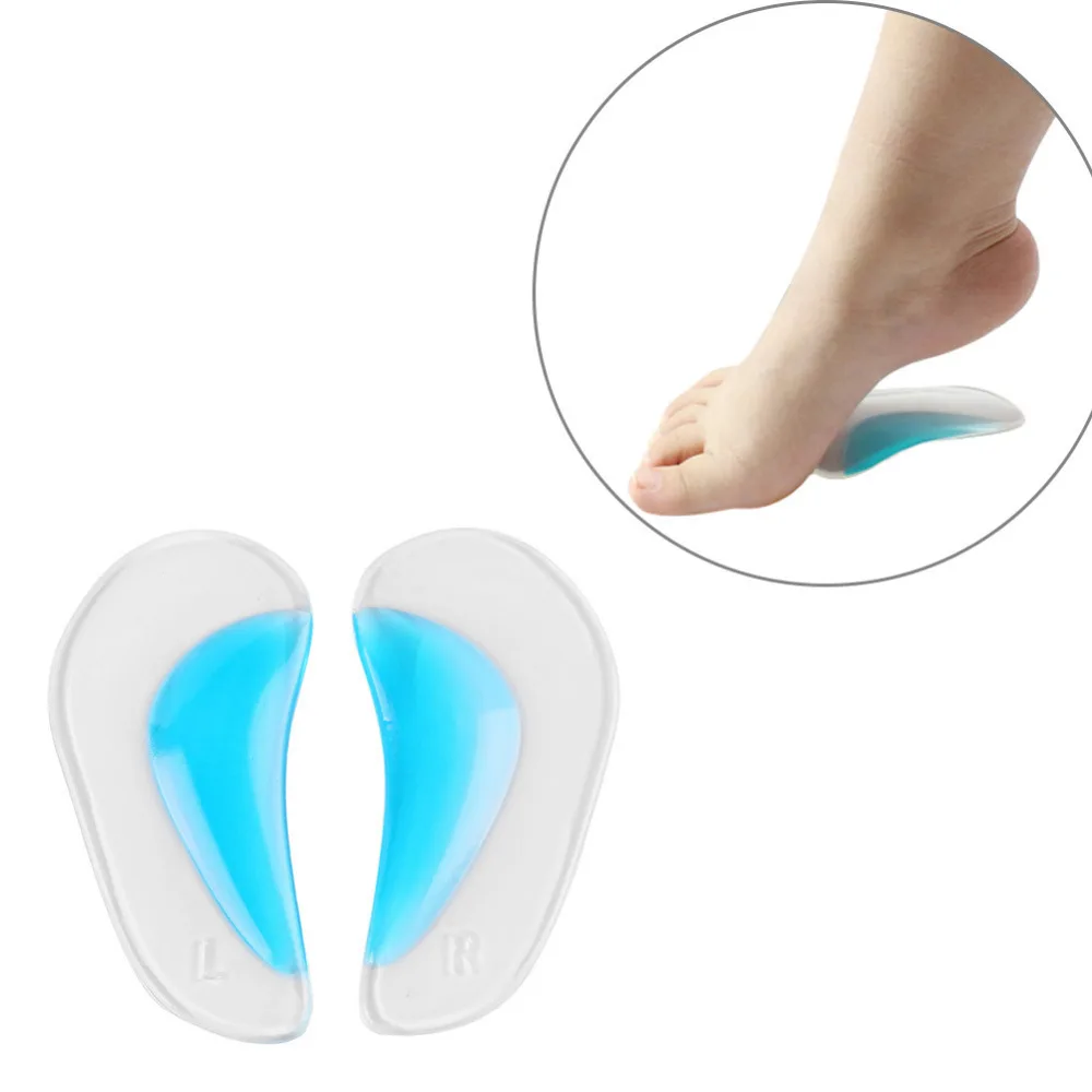 Silicone Corrector Insole Orthotic Arch Support Flatfoot Tool 3D S//L 2PCS Soft