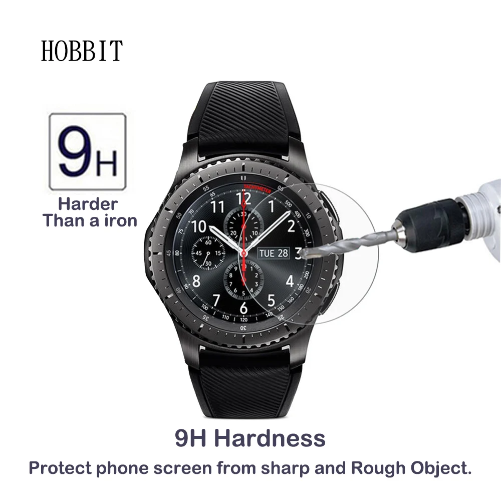2 упаковки для Samsung Gear S3 Classic /Frontier Smart Watch 2.5D 9H твердость прозрачное устойчивое к