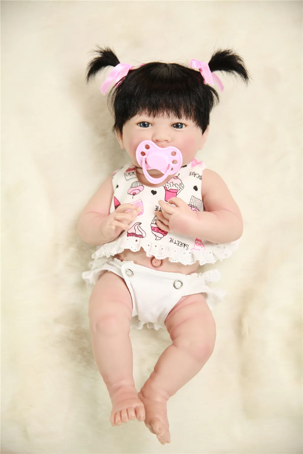 Полностью силиконовая виниловая Кукла Reborn Baby Doll Реалистичная девочка куклы для младенцев 14 дюймов 35 см Реалистичная принцесса Дети bebe игрушка NPKDOLLS