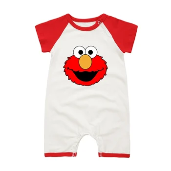 

Infant Summer Clothing Short Sleeve Newborn Baby COOKIE MONSTER Summer Jumpsuit Rompers Baby Boy Toddler Clothes