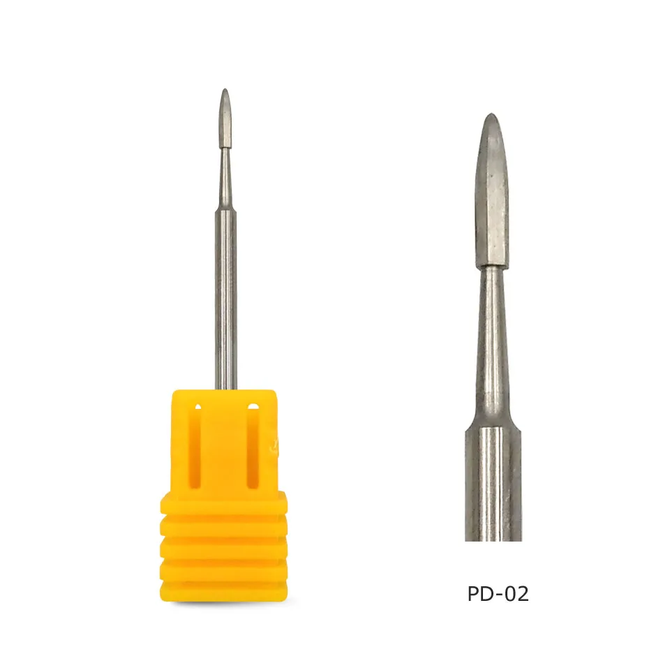 HYTOOS 1 шт. сверло для ногтей 3/3" из нержавеющей стали, маникюрные наконечники для удаления кутикулы, электрические аксессуары для сверления ногтей, инструменты для ухода за ногами - Цвет: PD-02