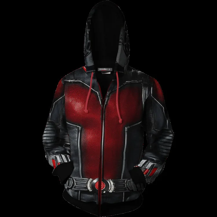 Avengers Endgame 3D Printed Cosplay Costume Hoodies Sweatshirt Avengers 4 Ant-Man Superhero Unisex Zipper Jacket Coat Cool Tops