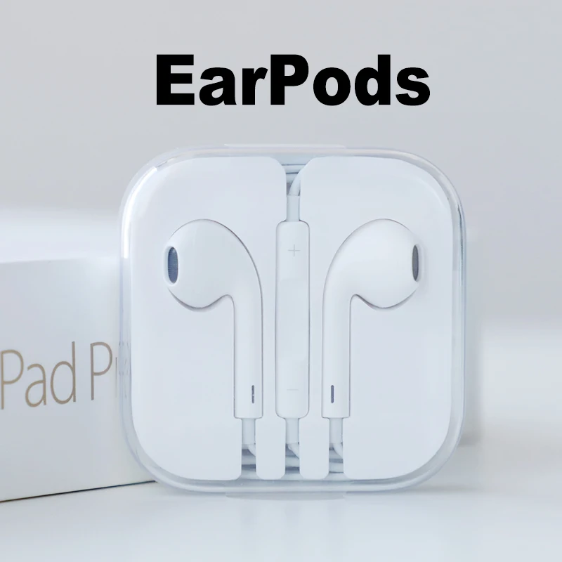 Оригинальные наушники Apple Earpods с разъемом 3 5 мм вкладыши для iPhone микрофоном