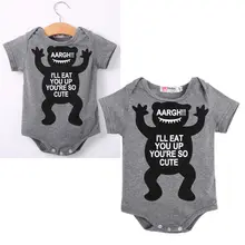 Newborn Toddler Baby Boy Girls Monster Jumpsuit Bodysuit Outfits Clothes