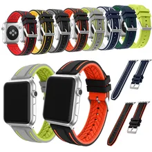 Joyozy banda para apple reloj serie 1 38mm deporte correa para iWatch 42mm de Silicona Suave band Reemplazo + adaptadores de acero inoxidable