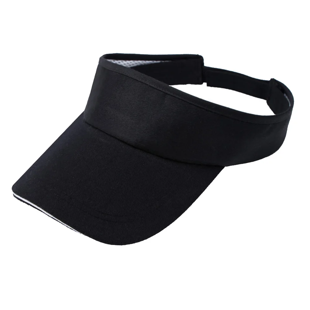 Women Men Adjustable Half-Head Sun Protection Visor Baseball Golf Hat Summer UV Protection Sun Visor Cotton Sports Headband Cap