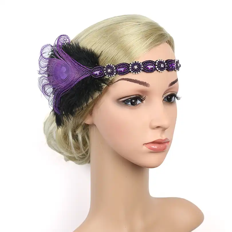 1920s Great Gatsby Flapper Headbands Deluxe Rhinestone Headpiece