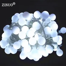 Christmas 10M Ball LED String Lights With 80pcs Ball Patio Fairy String Garland Starry Lights Wedding Party Outdoor 220V 110V 10m 20m 30m 100 200 300 led cherry balls fairy string decorative lights 110v 220v plug wedding christmas garland patio decor