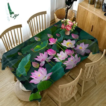 

Coffee Dinner Party Luxury 3D Tablecloth Waterproof Table Cloth Round Rectangular Home Decorative Table Cover Linen Pillowcase