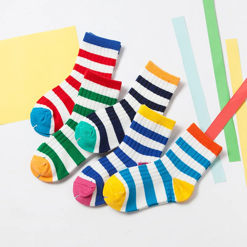 5 пар осенне-зимних детских носков с героями мультфильмов хлопковые Socks1-12-year-old-трубы детские носки-тапочки Meias Bebe - Цвет: J5