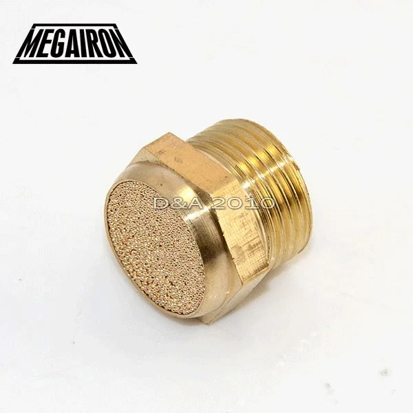 1//8/"-1/" Threaded Pneumatic Muffler Cone Filter Silencer Sintered Bronze Fitting