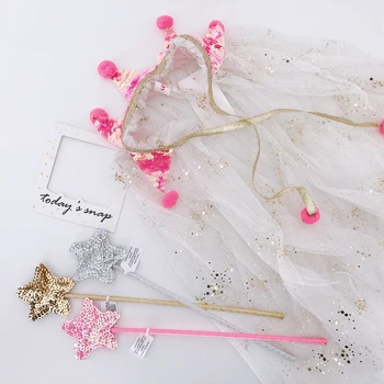 

10290 High-Fashion Sequins Ball Mesh Waistcoat Princess Party Baby Girls Outwear Kids Clothes For Summer Spring Wholesale 10PLot