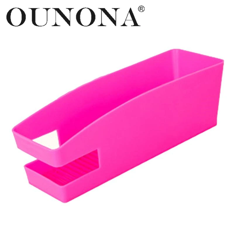 OUNONA многоцелевой пластиковый ящик для хранения простой Настольный органайзер с зазубренной пластиной для обуви/контроллера/шампуня