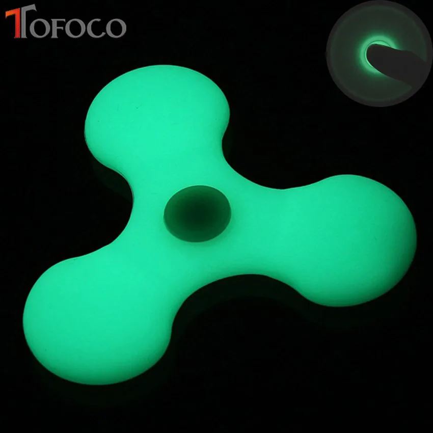 Fidget TOFOCO Girador Girador Silicone + Alloy Mini Rolamentos Mão Figet spiner Cubo Stress Constante Rotação Para EDC