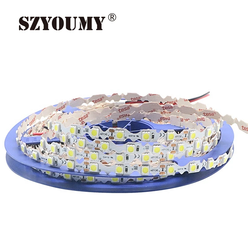 SZYOUMY RGB Светодиодные полосы S форма 5050 SMD 5 м 300 светодиоды гирлянда DC 12 В светодиод
