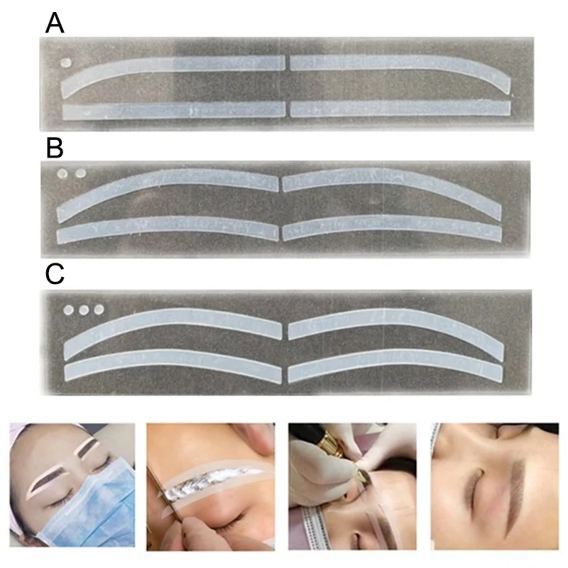 6 пар/партия, одноразовая бровь татуировки для формовки вспомогательный стикер Шаблоны трафарет для бровей 998
