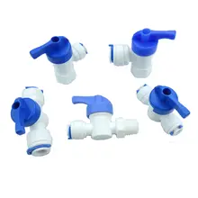 1/" 3/8" OD угол или прямой пластиковый шаровой кран для водоочистителя Reveser осмос аквариумная система все размеры