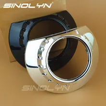 Sinolon E46-R оправы кожухи маски Замена Chorme серебряный черный для 2,5 ''3,0'' Q5 WST Aftermarket Биксеноновые линзы проектора